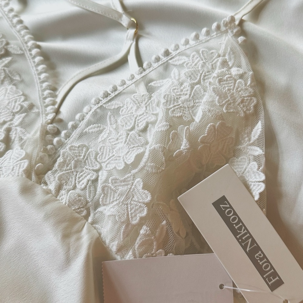 Flora Nikrooz Kylie Lace Trim Charmeuse Chemise